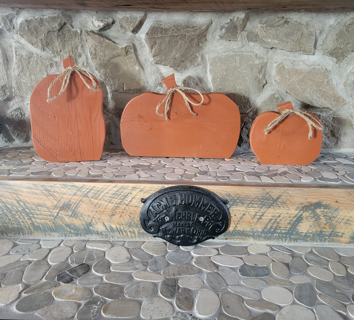 Rustic Wood Pumplin Set