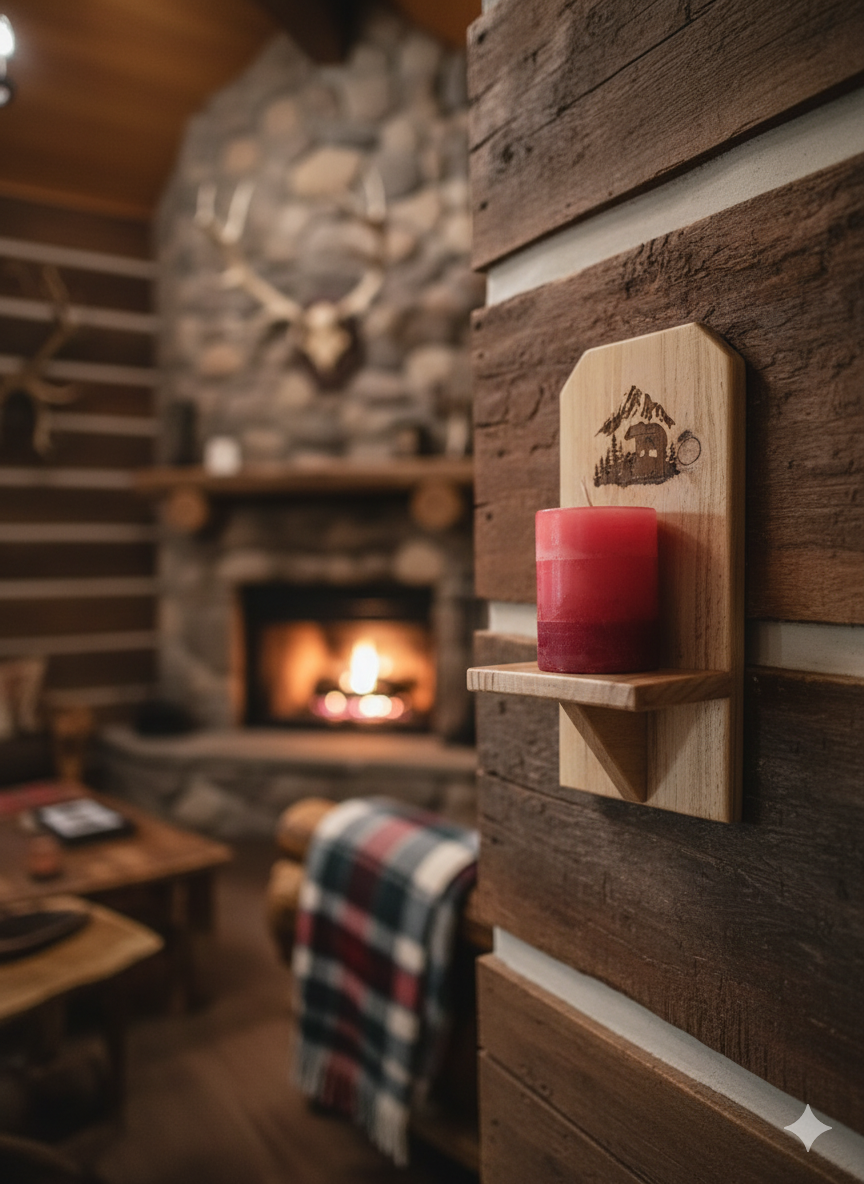 Rustic Cedar Wall Hanging Shelf