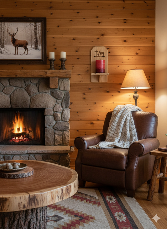 Rustic Cedar Wall Hanging Shelf