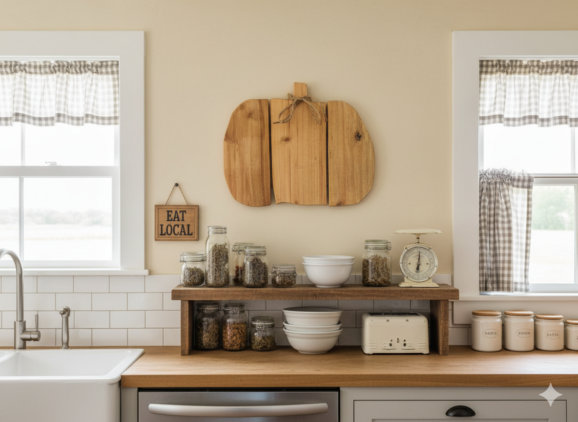 Rustic Hanging Cedar Wood Pumpkin