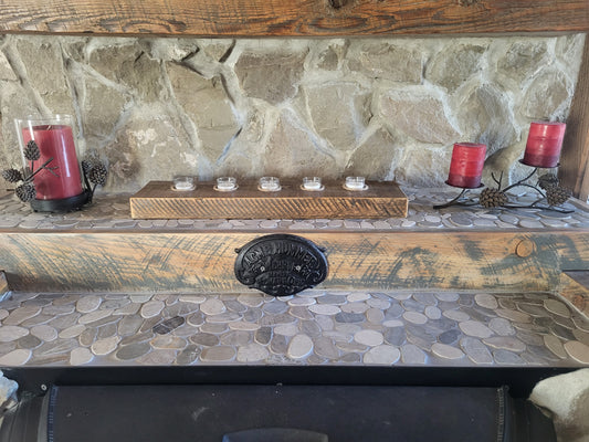 Reclaimed Bridge Timber Candle holder.