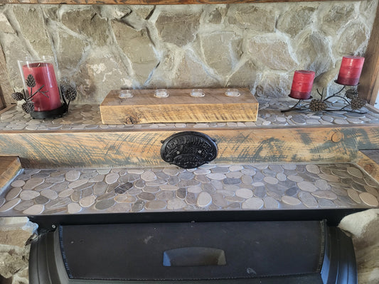 Reclaimed Bridge Timber Candle holder.