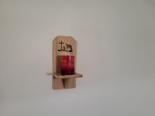 Rustic Cedar Wall Hanging Shelf