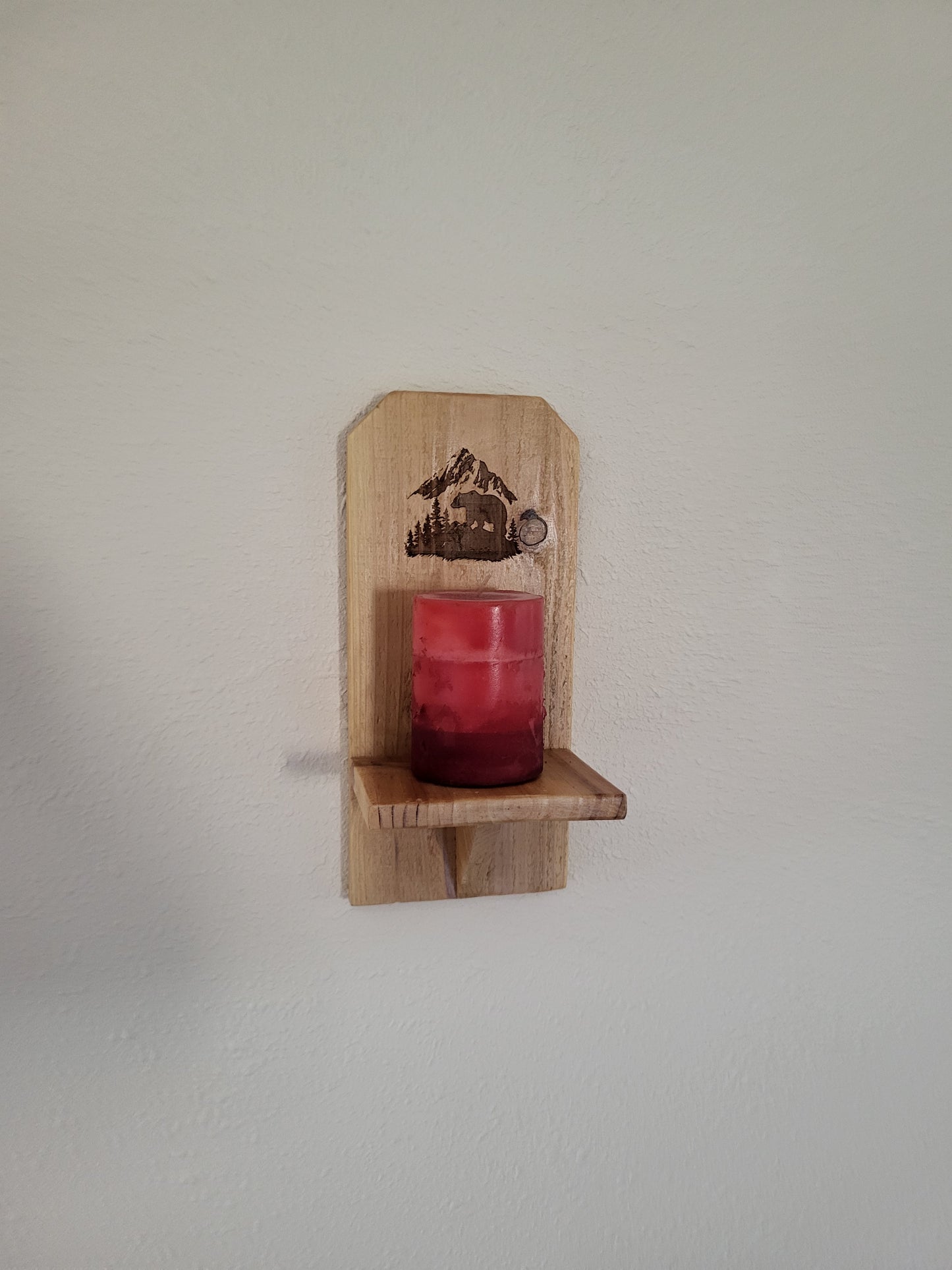 Rustic Cedar Wall Hanging Shelf