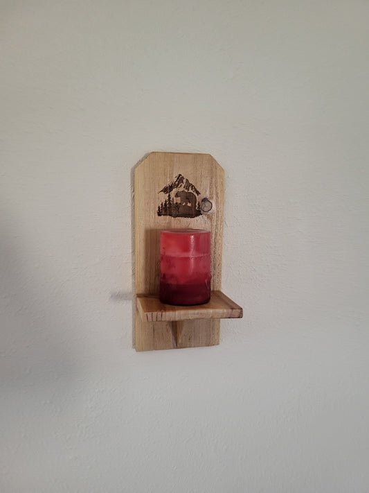 Rustic Cedar Wall Hanging Shelf